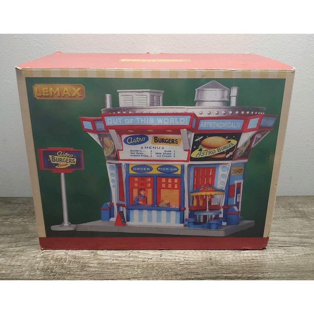 Lemax‎ Village Astro Burger It's Out of This World Lighted Christmas In Box